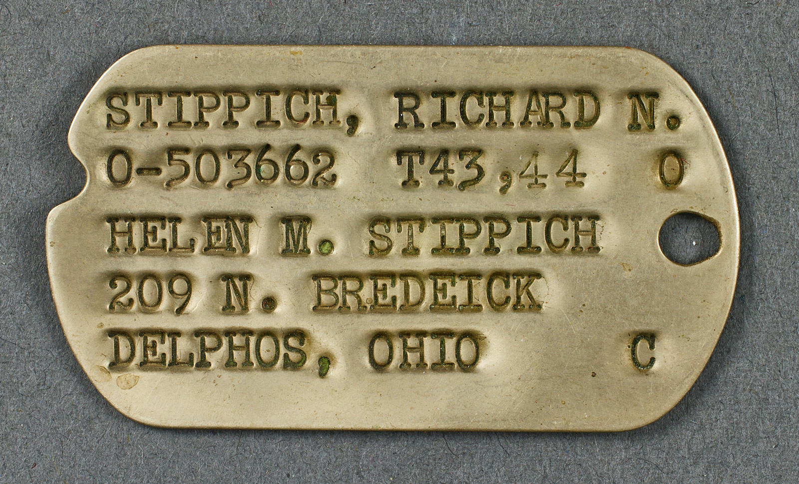 US WWII Dog Tags #21668 