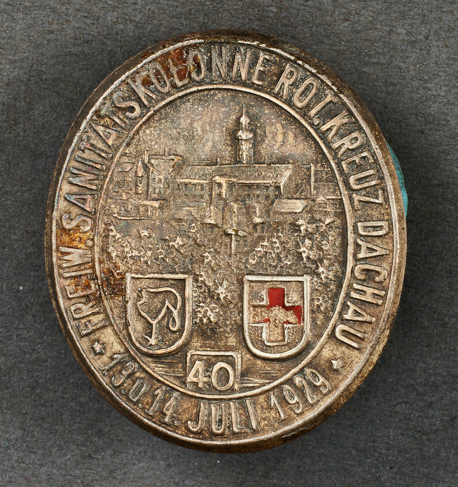 Freiw. Sanitatskolonne Rot Kreuz Dachau 13.u14. Juli 1929 Tinnie #20610 