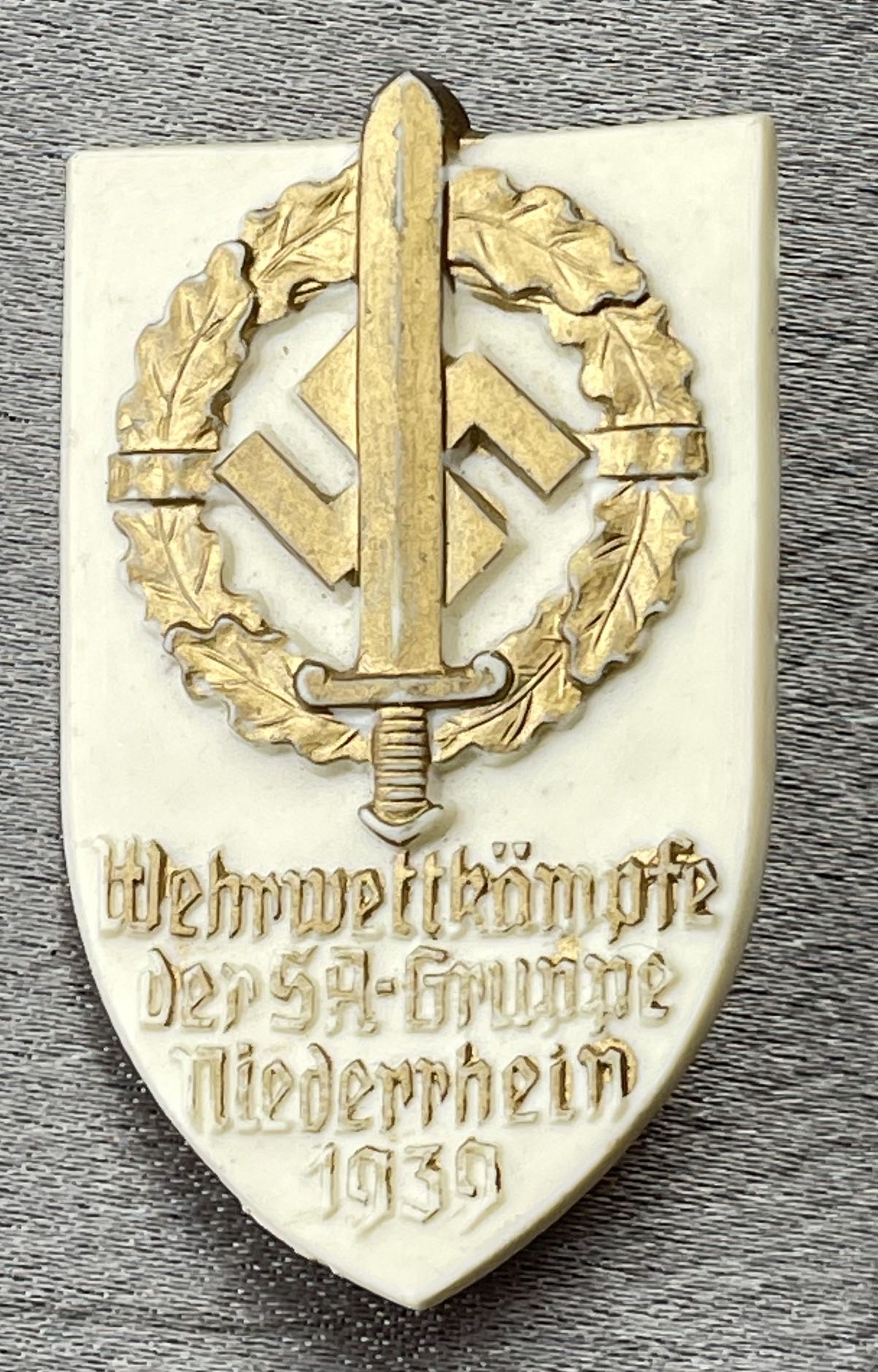Wehrwettkämpfe der SA-Gruppe Niederrhein 1939 Tinnie #15686 