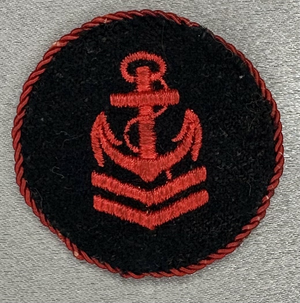 HJ Marine Sleeve Insignia, Exam B, Certificate K #17183 