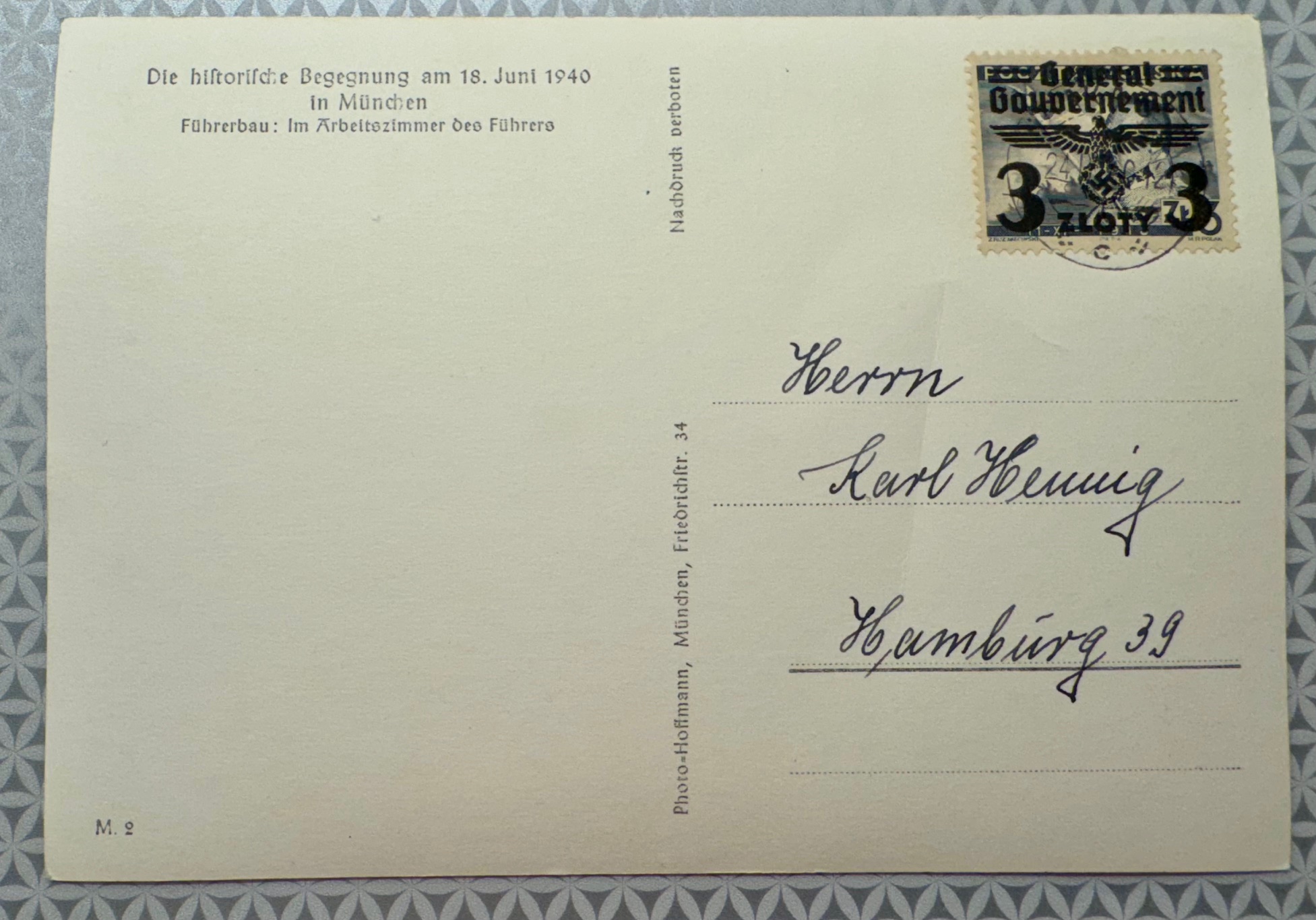 Die historische Begegnung am 18.6.1940 in München - Führerbau Postcard ...