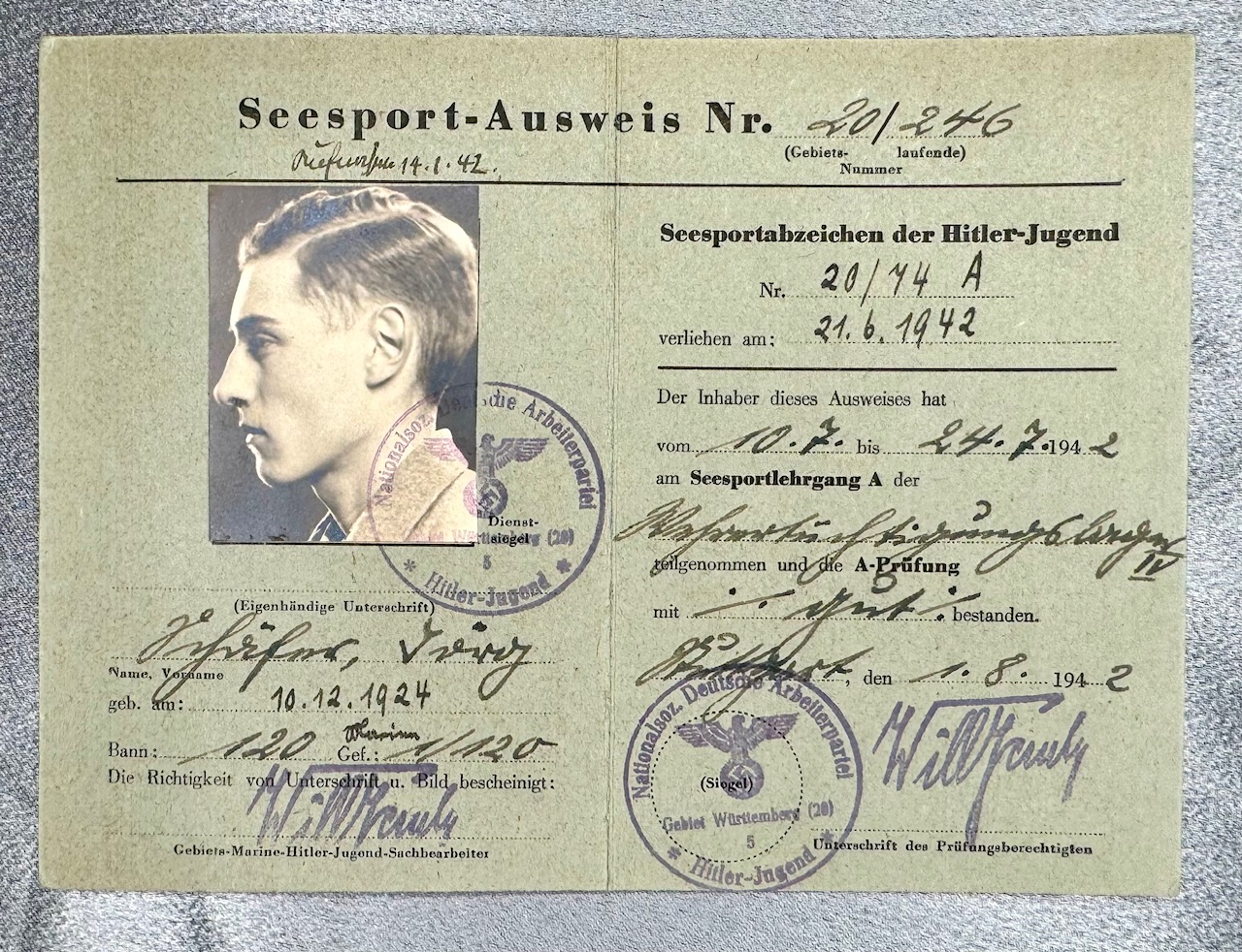 Document Group for Marine Hitler Jugend #17545 | Product | Military ...