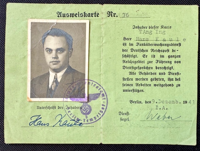 Funküberwachungsdienst Ausweis #17796 