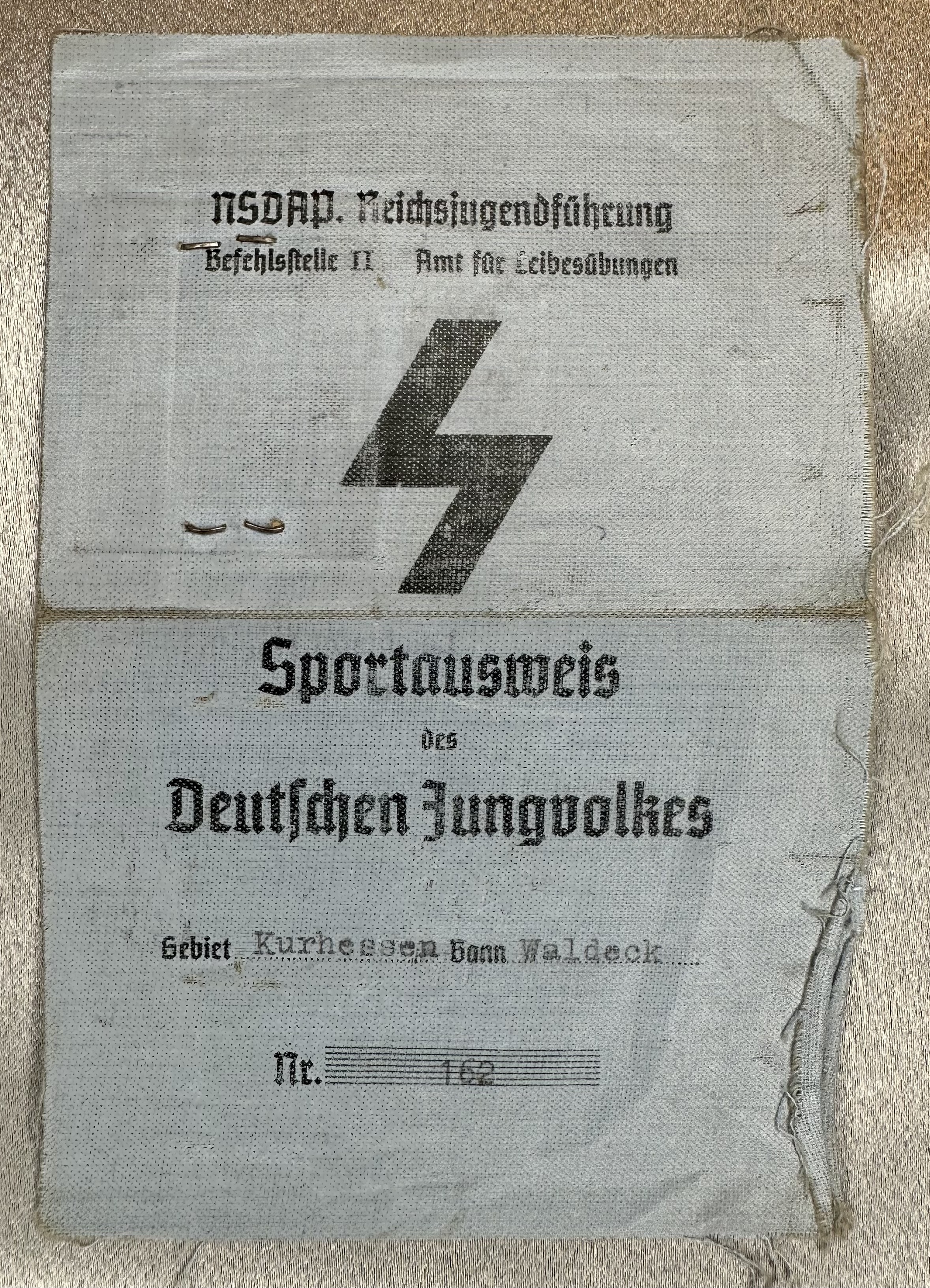 Sportausweis des Deutschen Jungvolkes #17345 