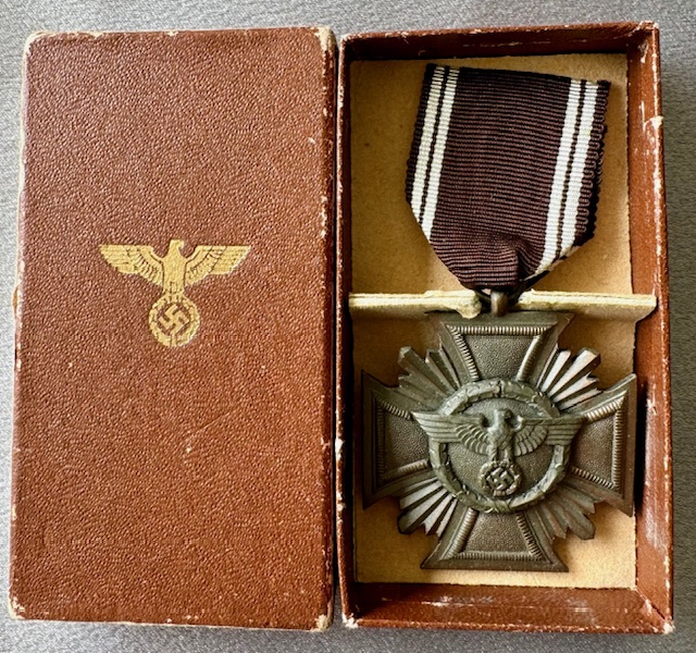 NSDAP 10 Year Long Service Medal, Cased #17896 