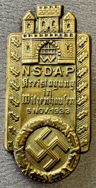 NSDAP Kreistagung in Witzenhausen 5. Nov. 1933 Tinnie #19747 