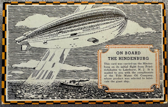 On Board The Hindenburg Postcard #17965 
