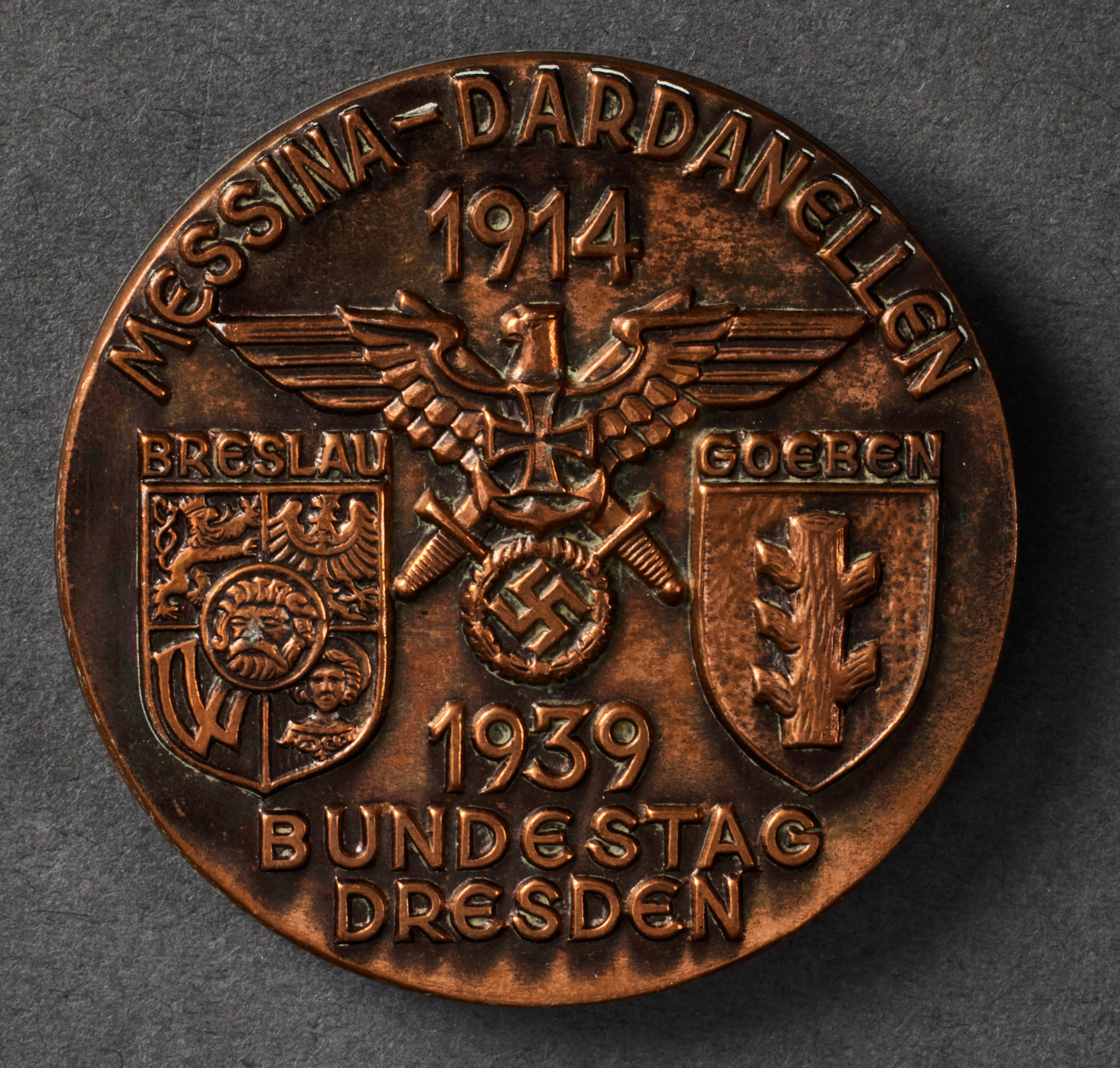 Messina Dardanellen Bundestag Dresden 1914 1939 Tinnie #20577 