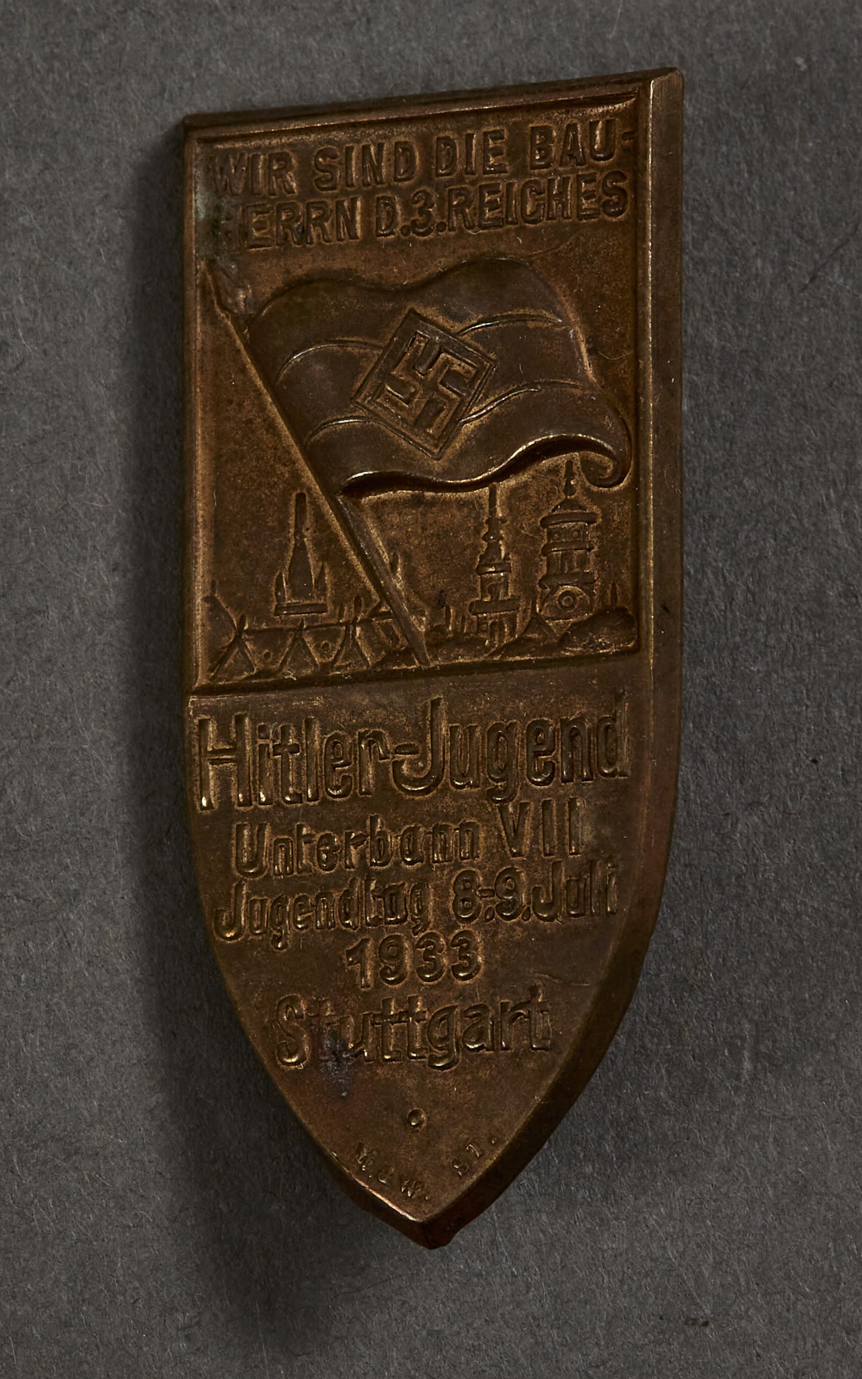Hitlerjugend Unterbann VI Jugentag 8.-9. Juli Stuttgart Tinnie #15551 
