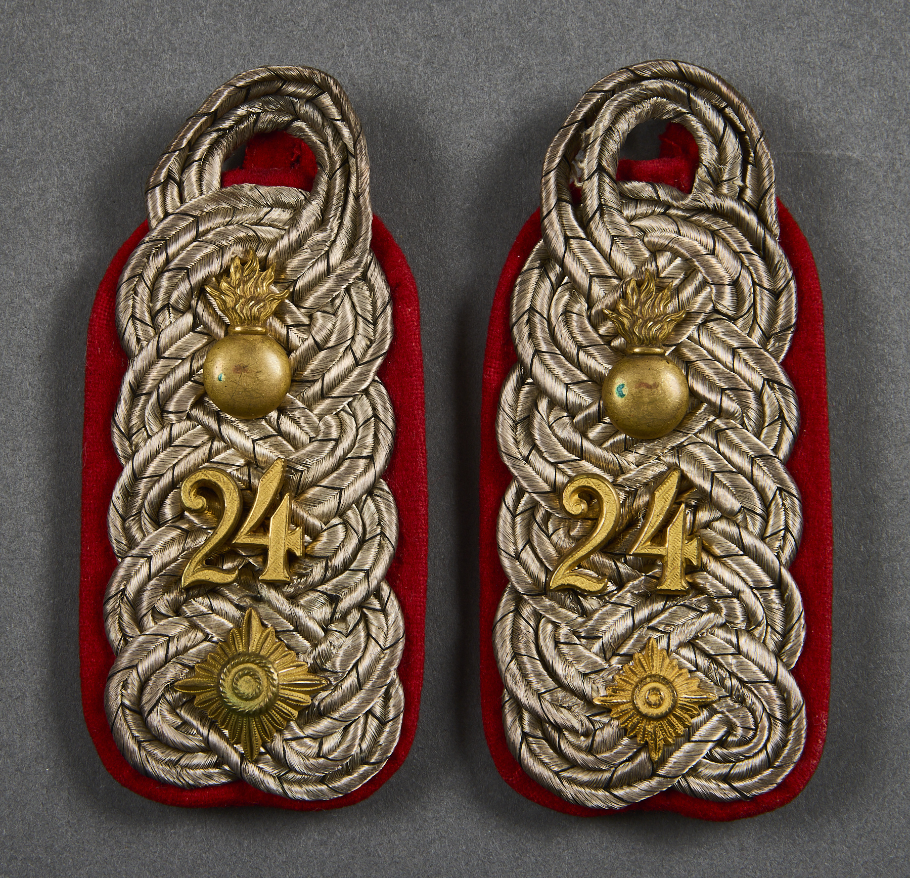 WWI Oberstleutnant Field Artillery Shoulder Boards #22099 
