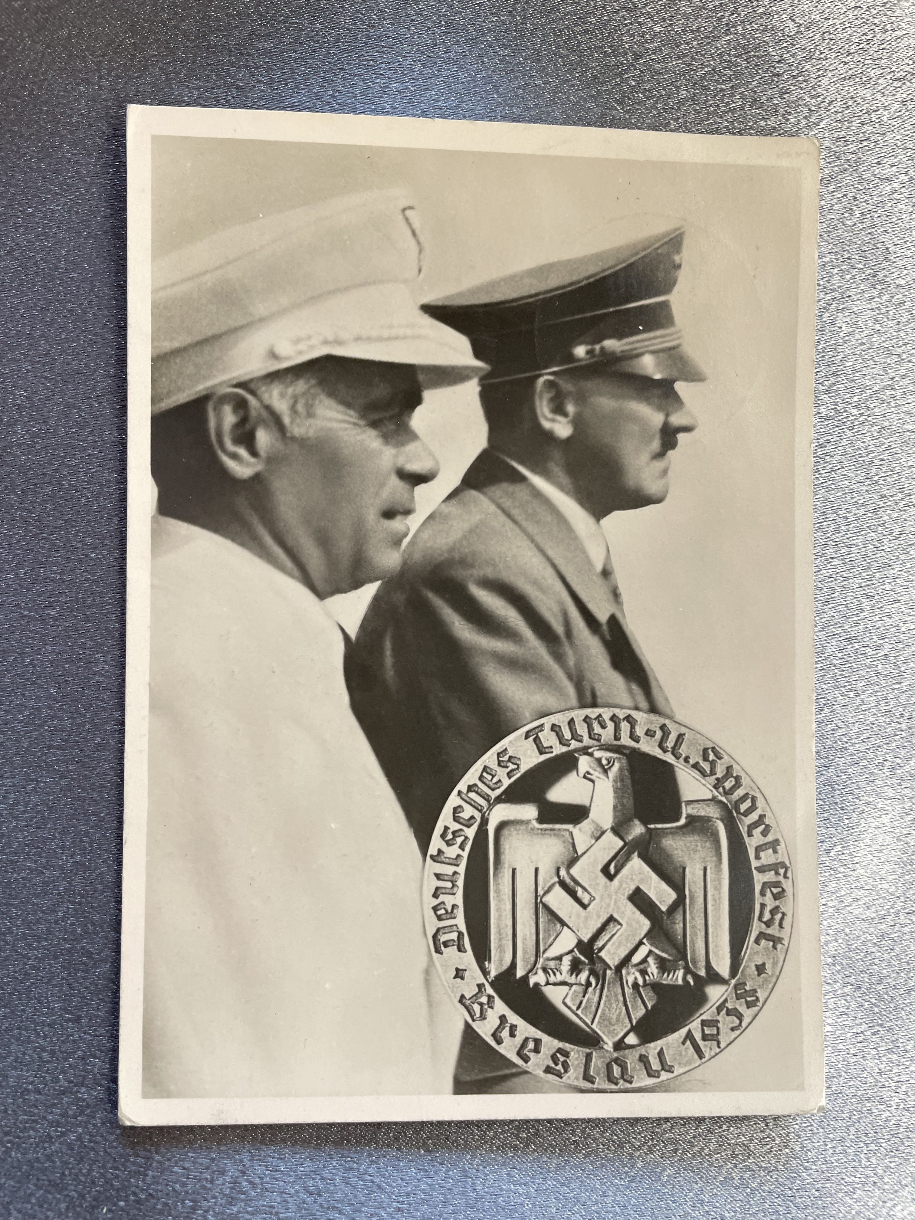Adolf Hitler Postcard, 1938 Breslau Sportsfest #15190 