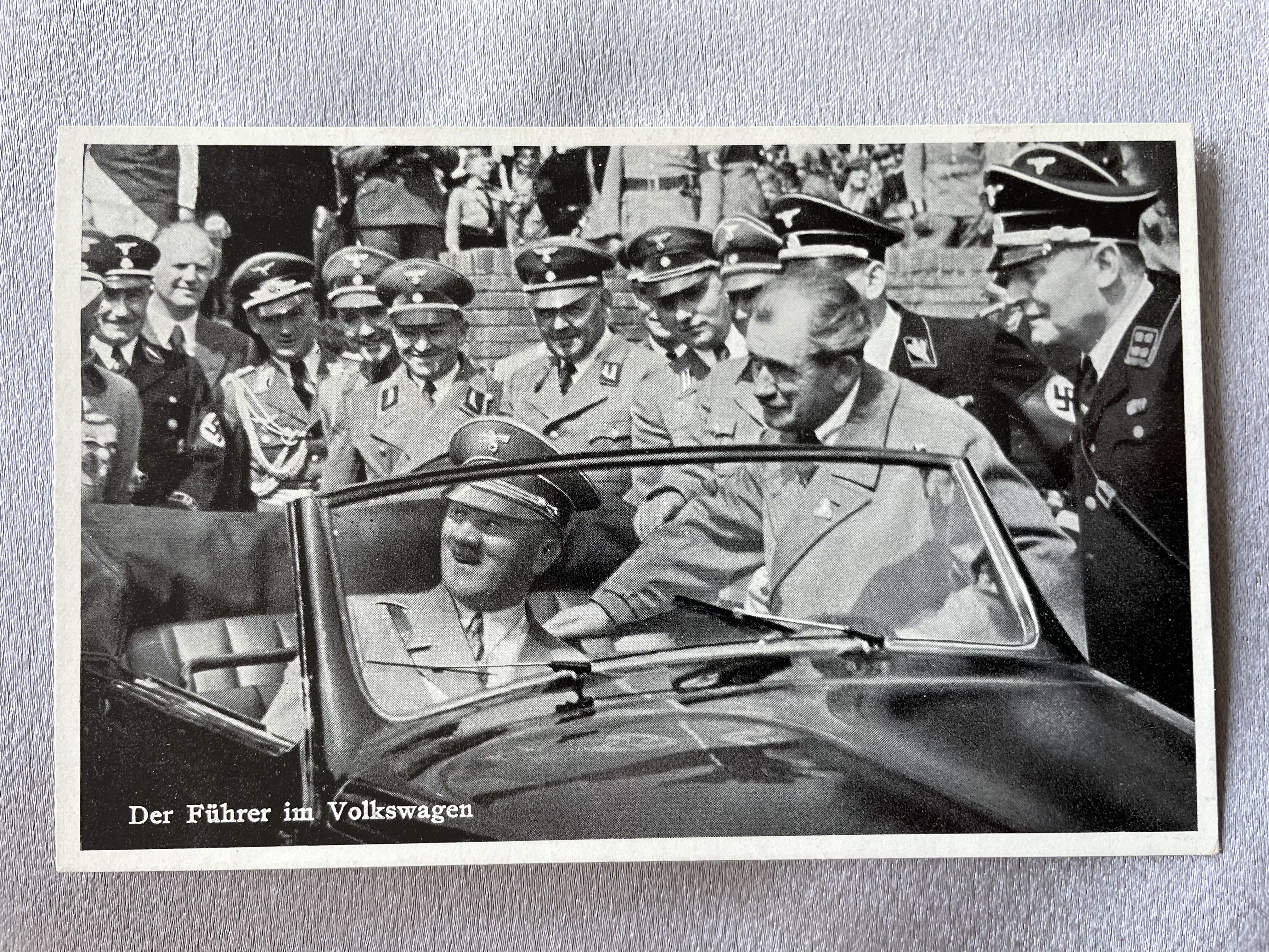 Der Führer im Volkswagen Postcard #14830 