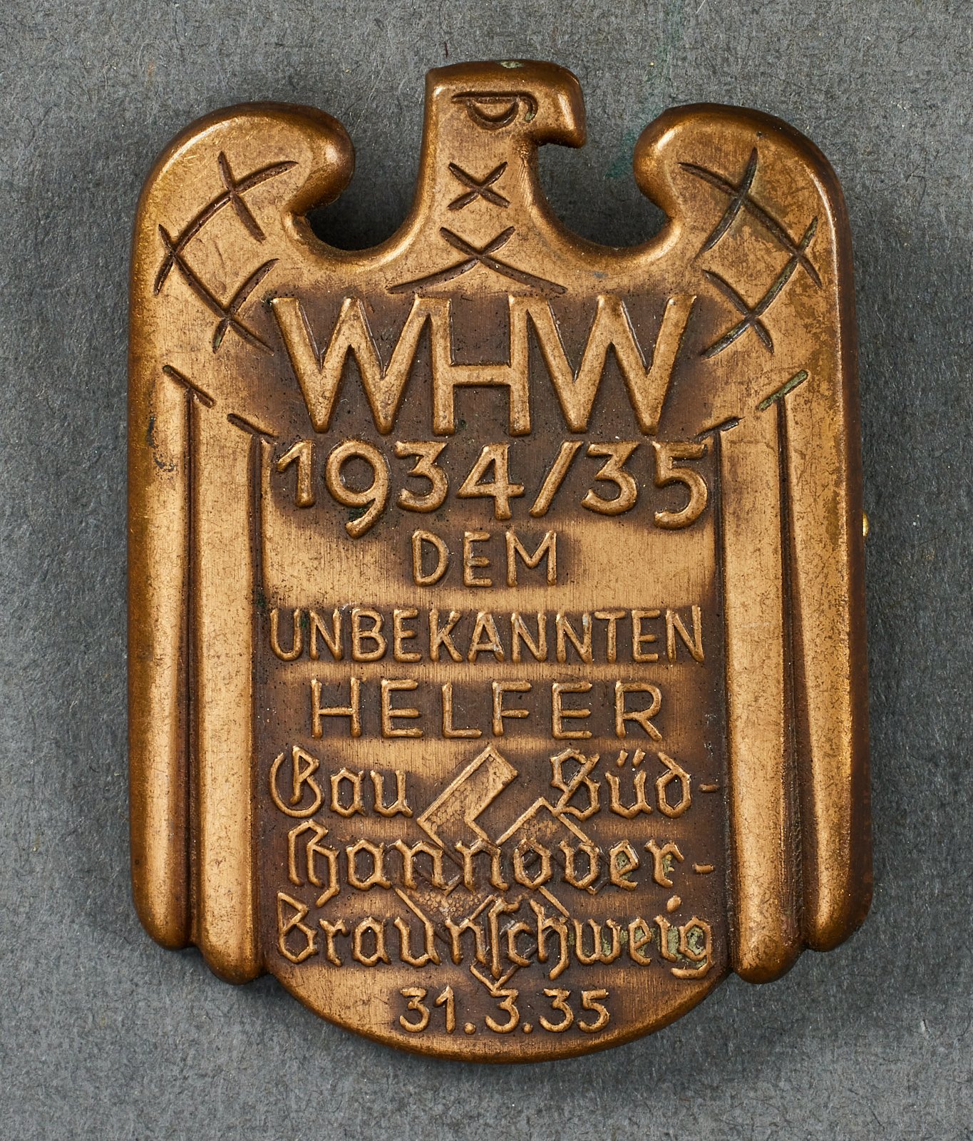 Süd Hannover Braunschweig Winterhilfswerk Badge #22451 