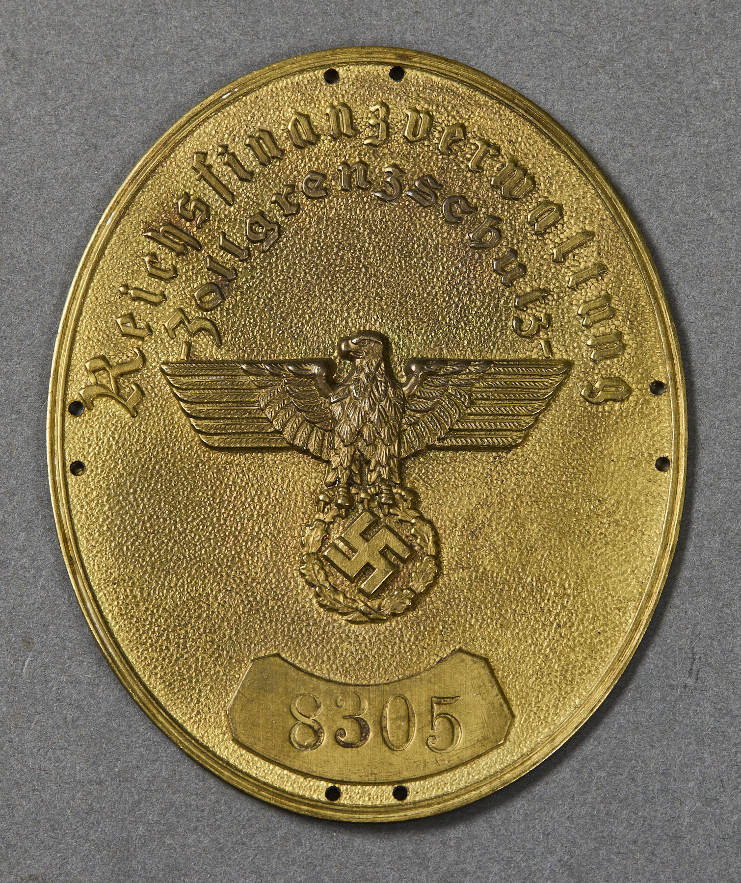 Reich Finance Administration Customs Border Guard Sleeve Shield #21802 