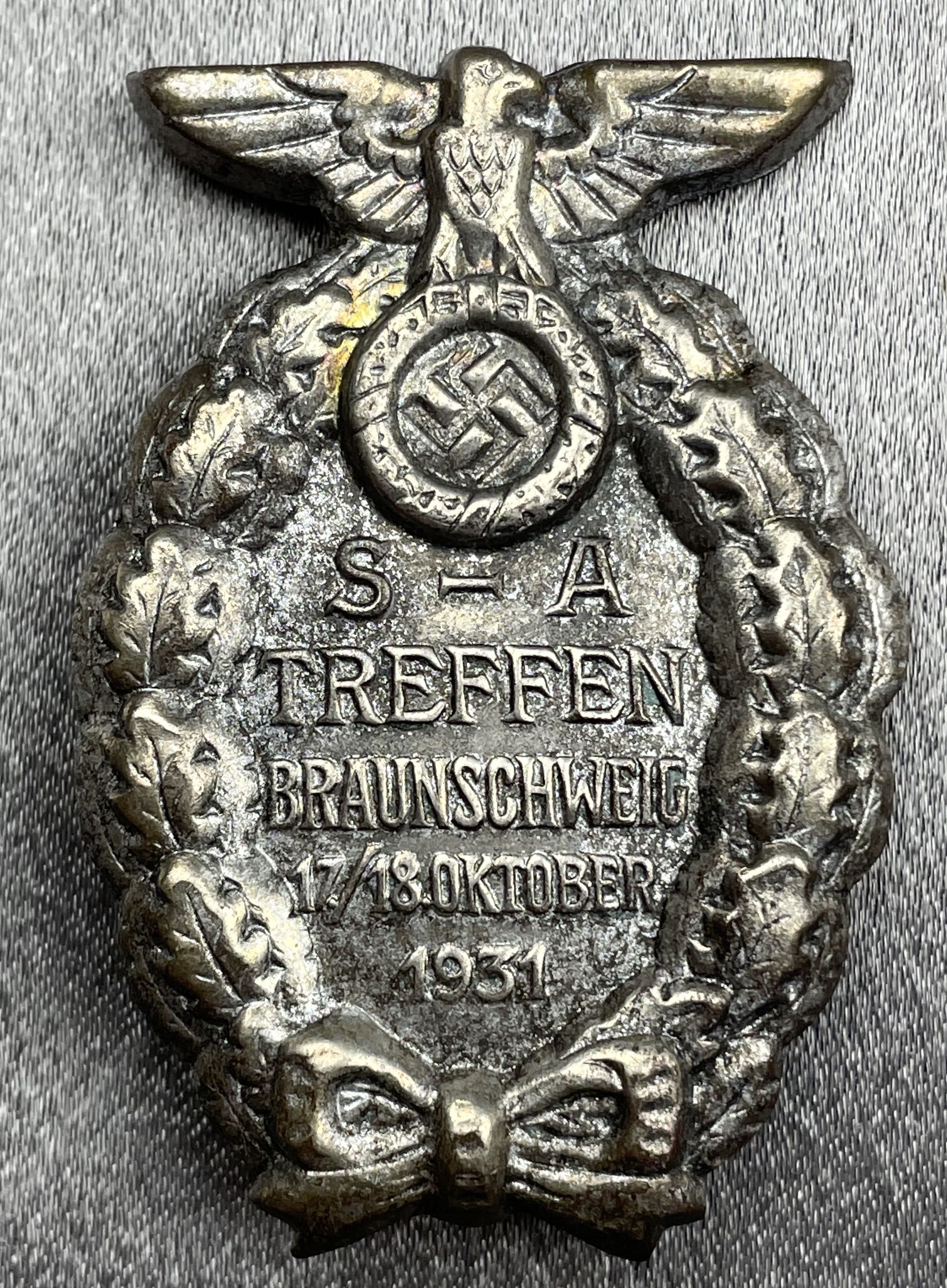1931 SA-Treffen Braunschweig Badge #15348 