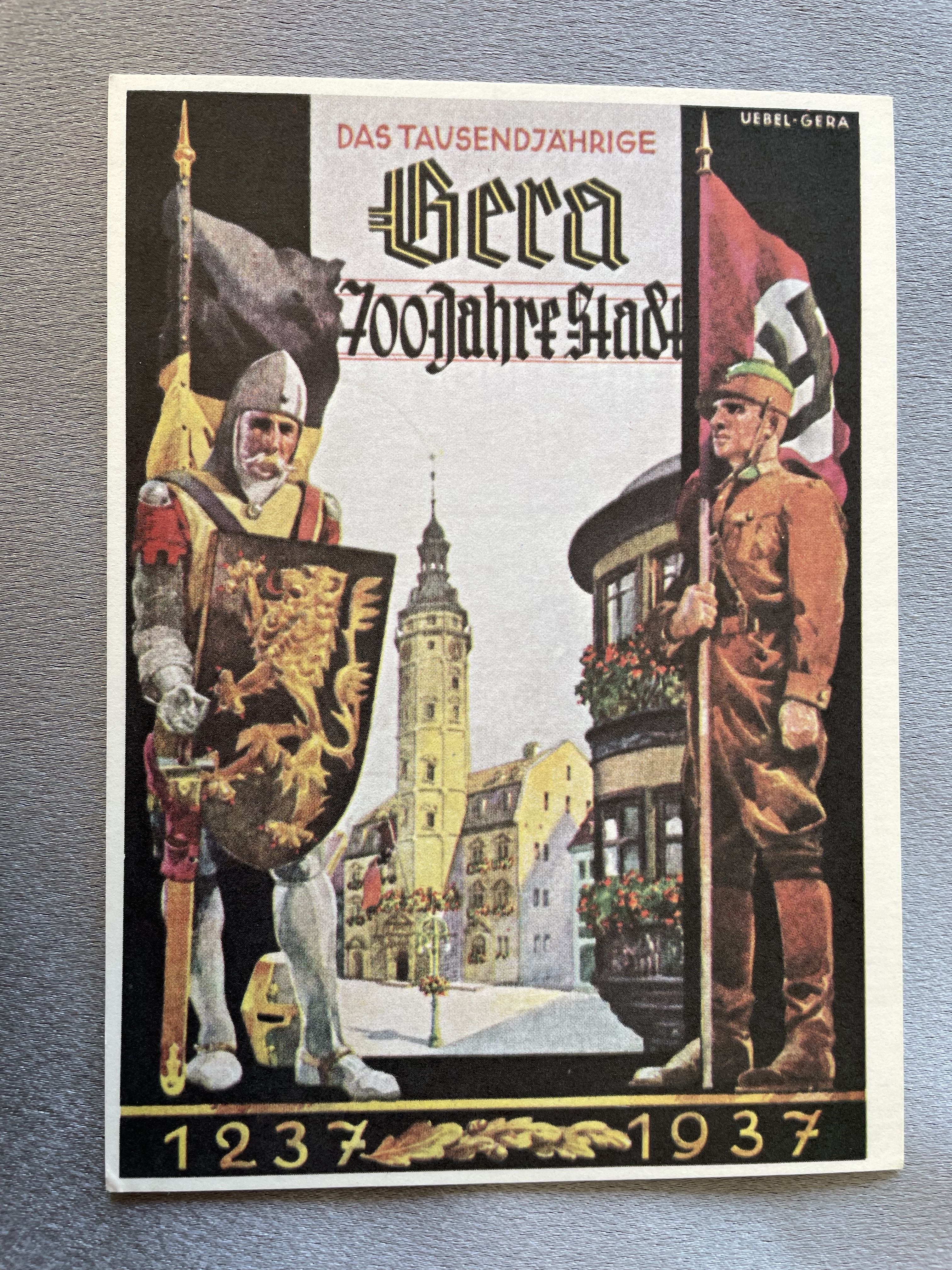 Das tausendjährige GERA 700 Jahre Stadt 1237 1937 Postcard #14992 