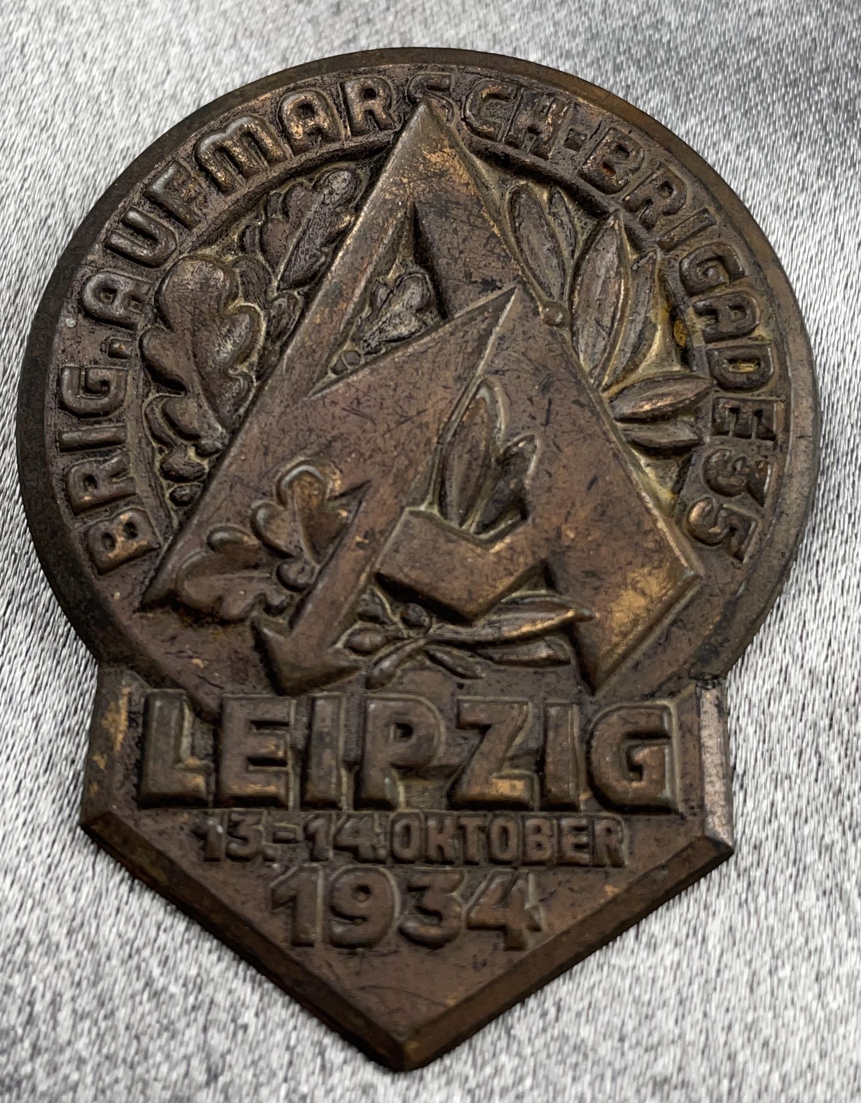 Brig. Aufmarsch Brigade 35 Leipzig 13.-14. Oktober 1934 Tinnie #15269 