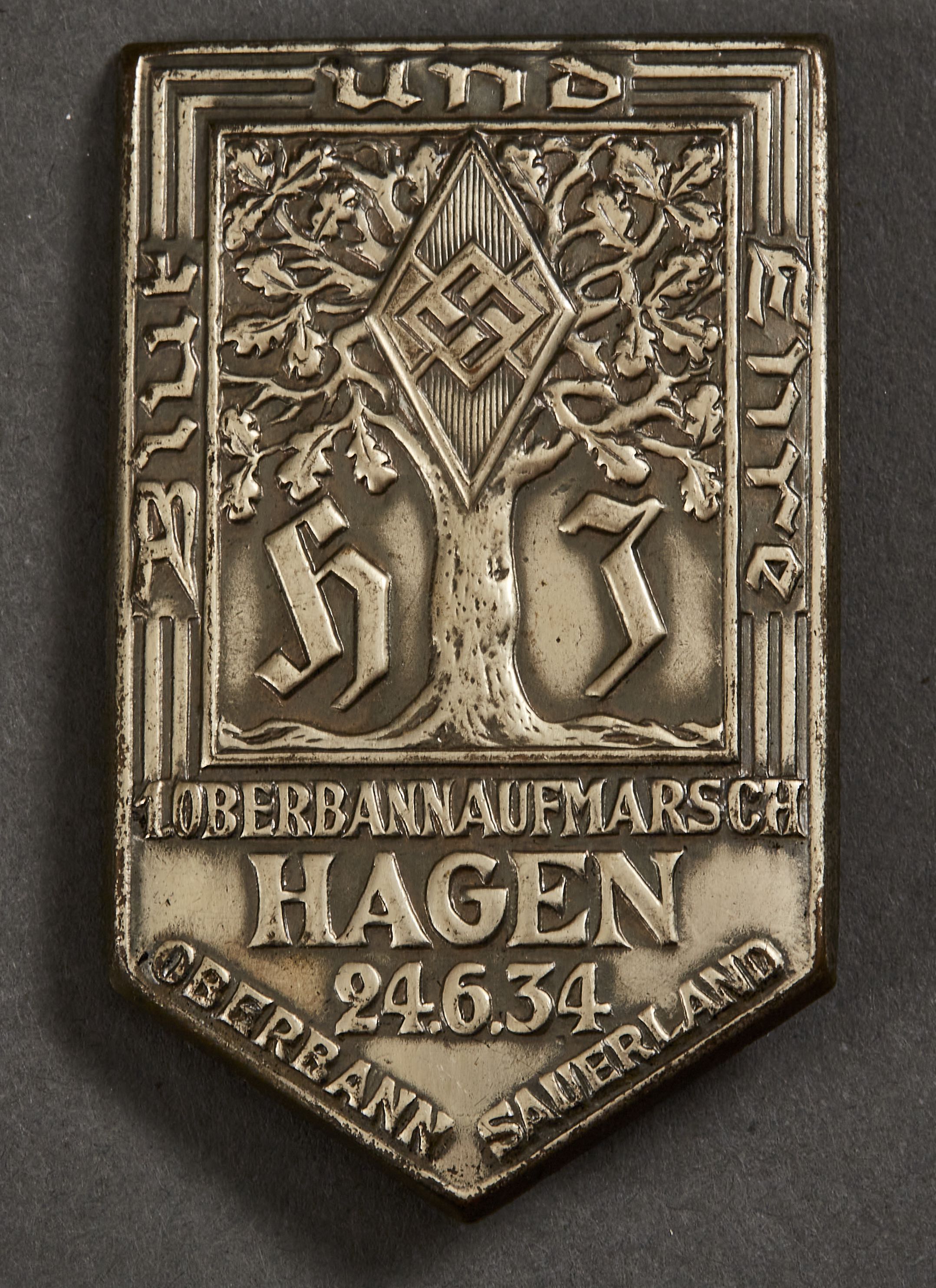 Blut und Ehre 1. Oberbannaufmarsch Oberbann Sauerland Hagen 24.6.34 Tinnie #15592 