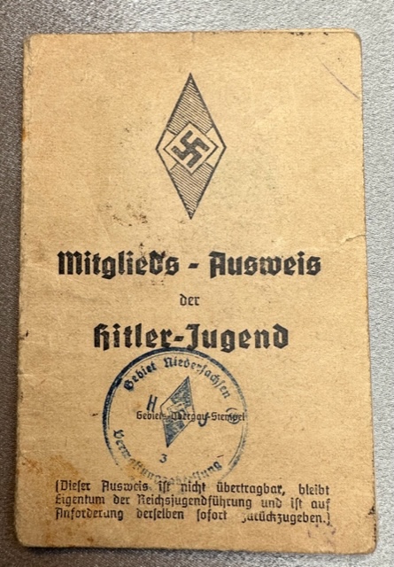 Mitgliedsausweis für das Deutsche Jungvolk in der Hitler-Jugend #16369 