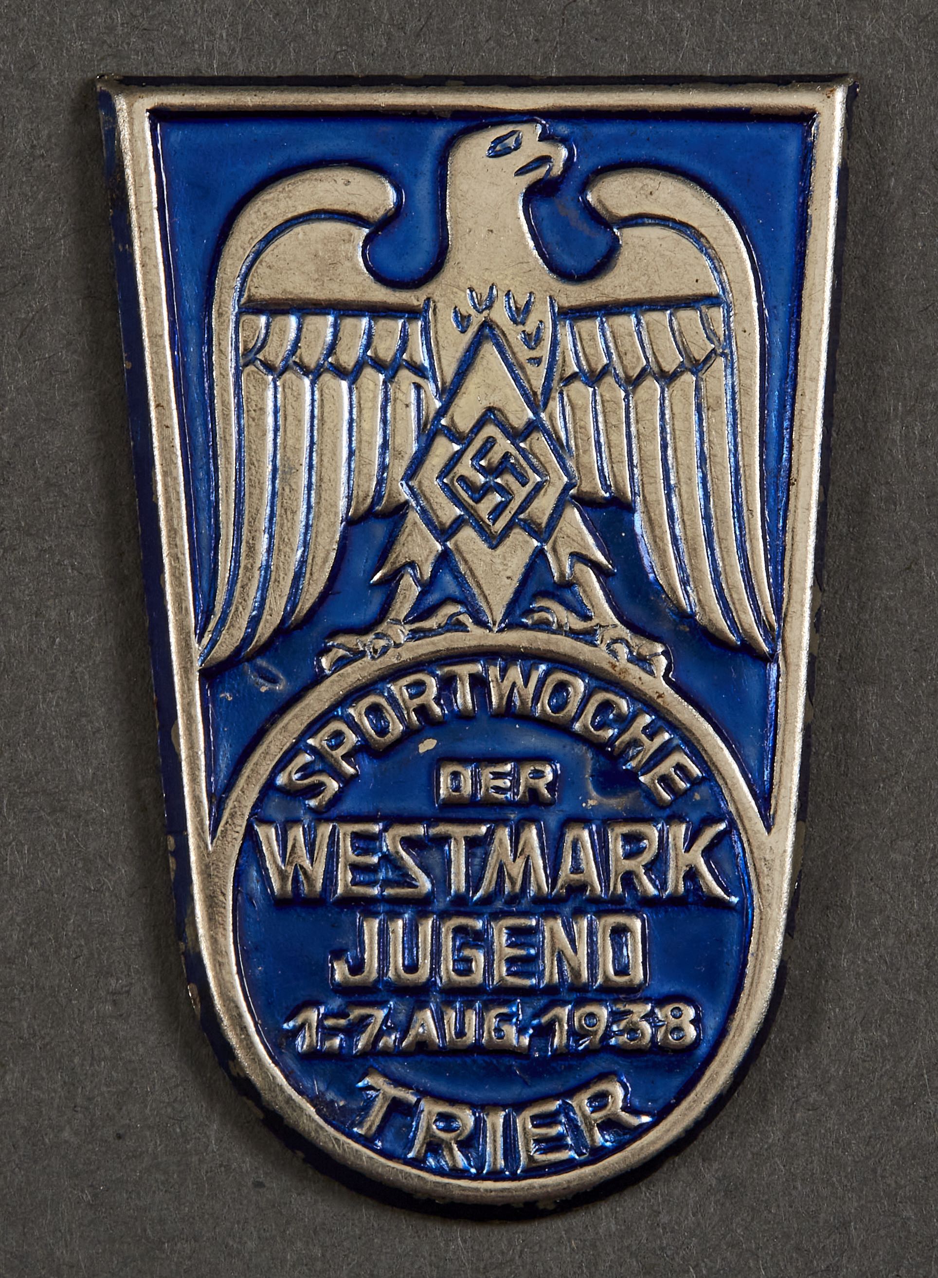 Sportwoche der Westmark Jugend 1.-7.Aug. 1938 Trier Tinnie #15555 